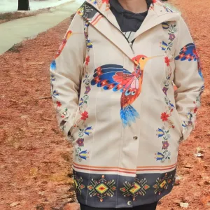 3/4-length Native coat (Hummingbird white)