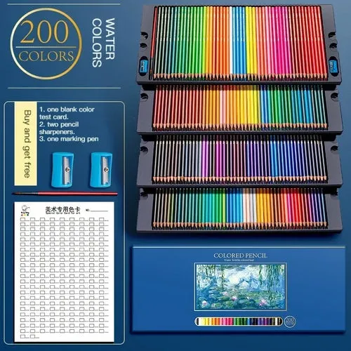 48/72/120/150/200 Professional Oil Color Pencil Set Soft Wood
