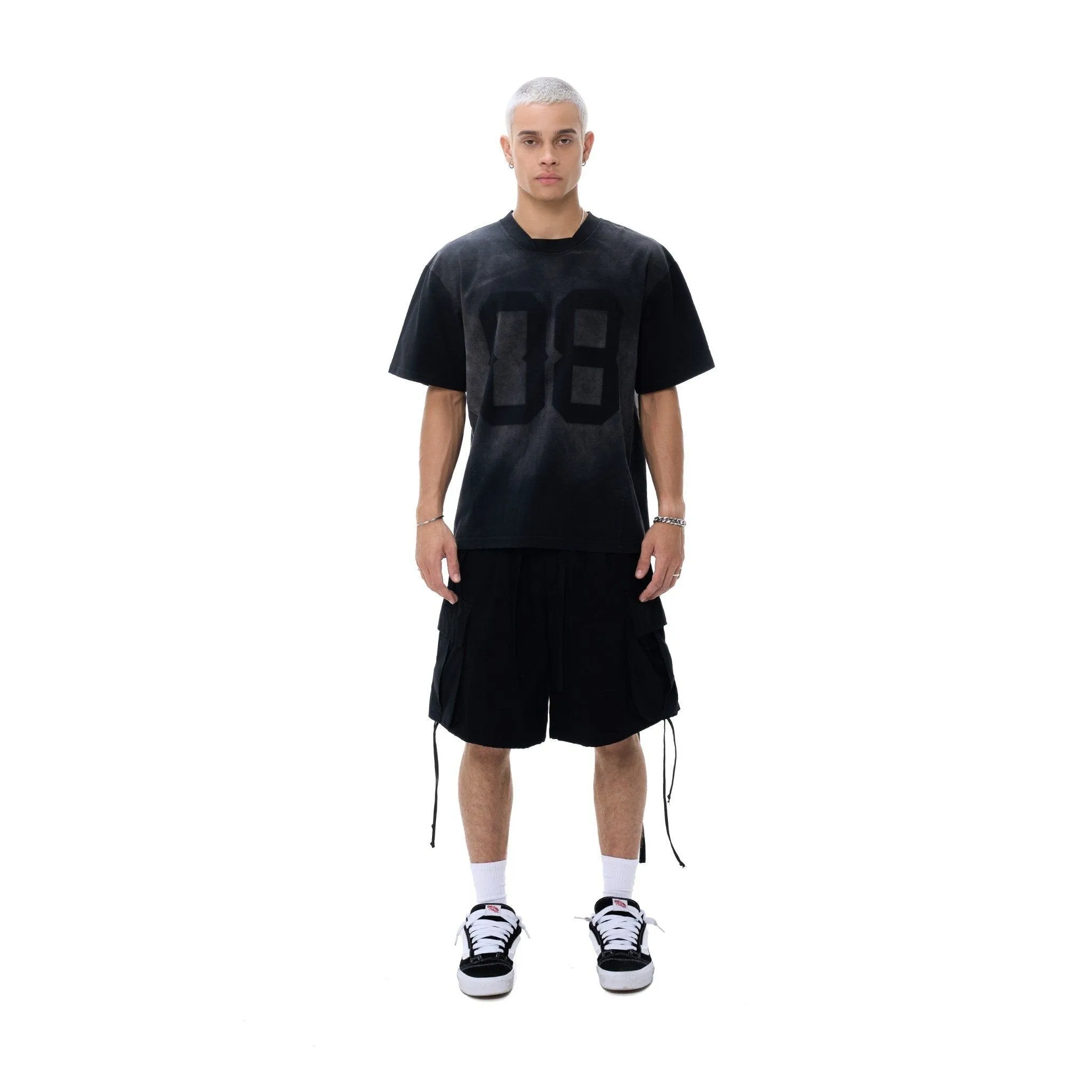 8TH WASHED TEE - BLACK