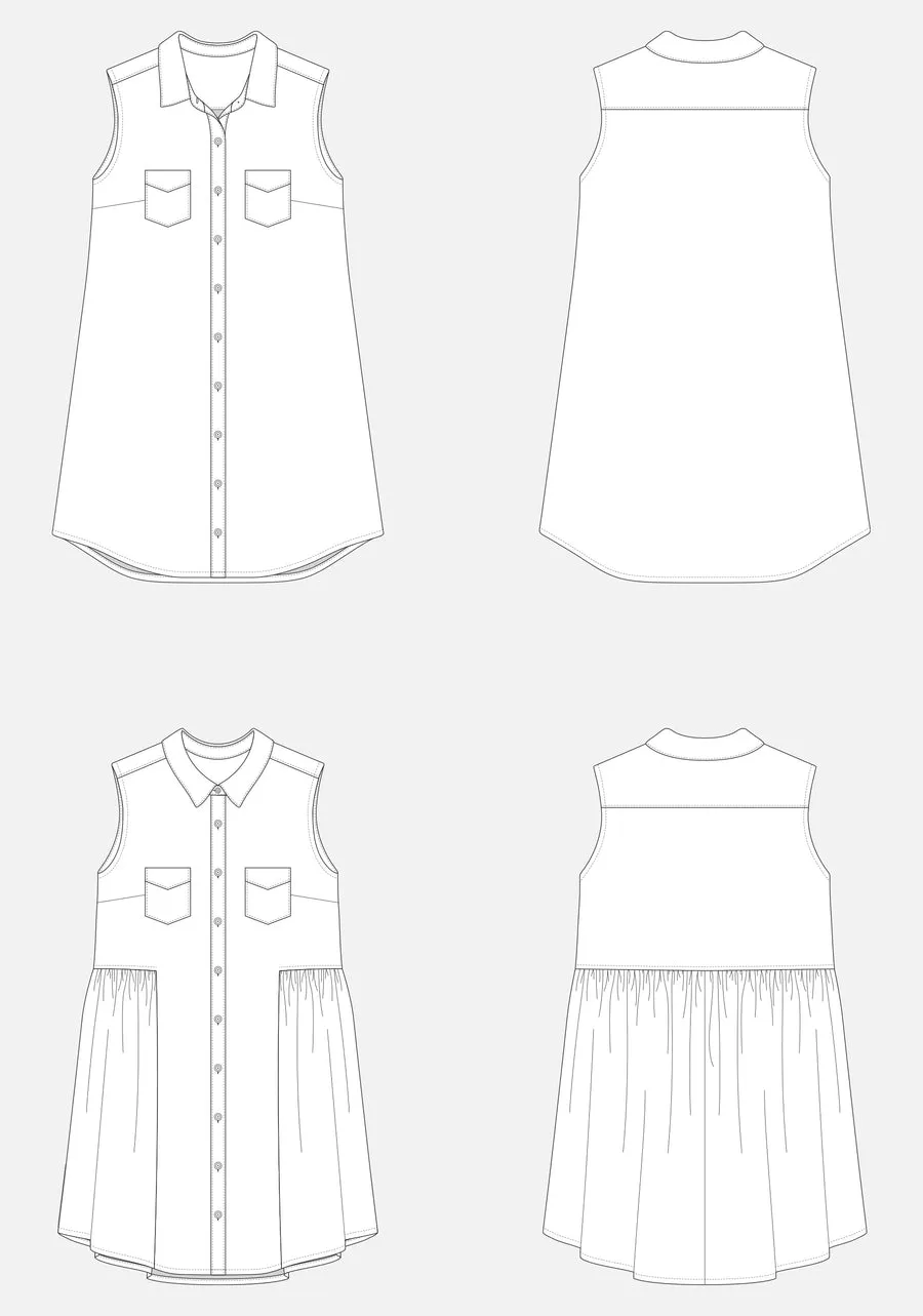 Alder Shirtdress Pattern