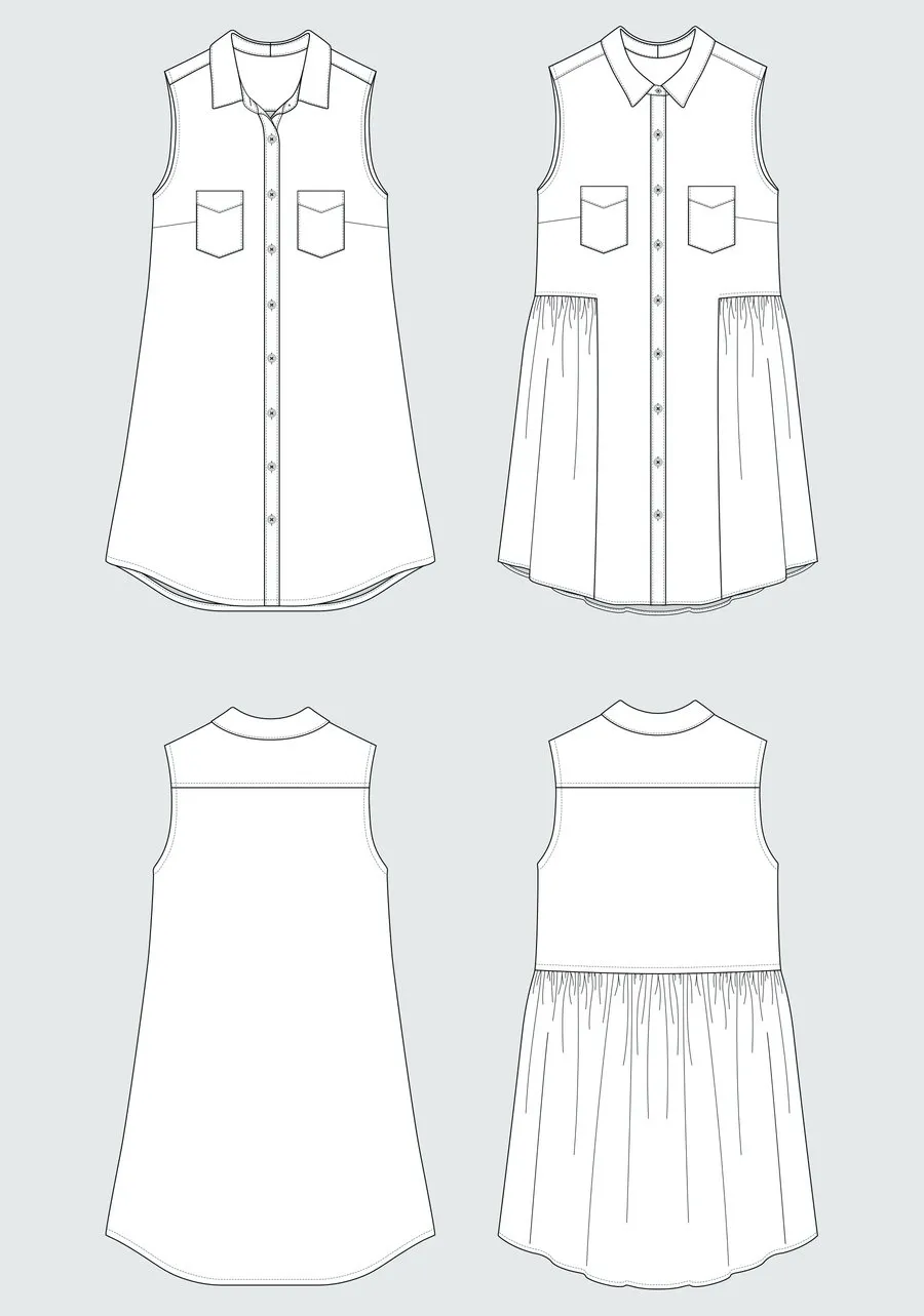 Alder Shirtdress Pattern