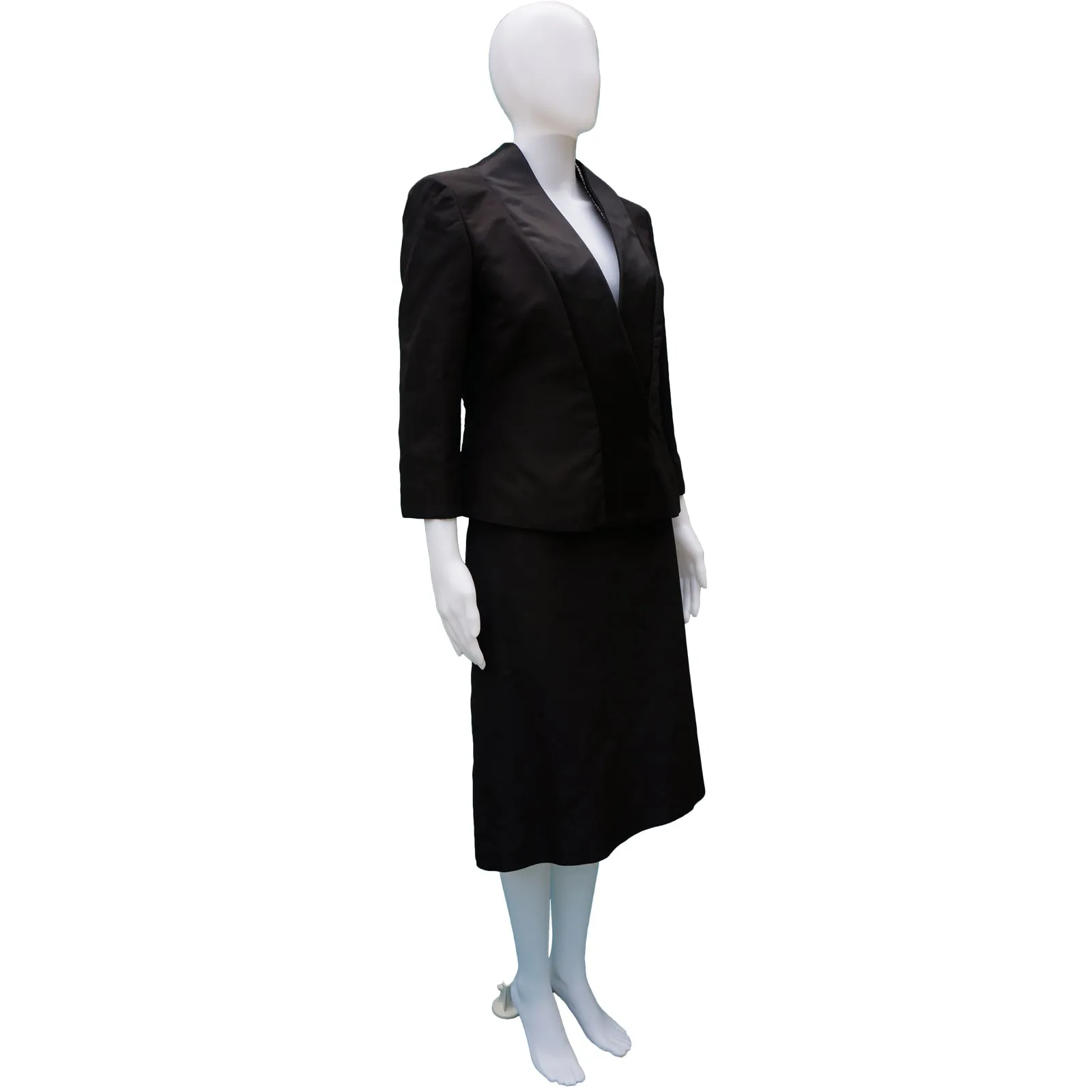 ALEXANDER MCQUEEN SILK TUXEDO SKIRT SUIT NEW WITH TAGS