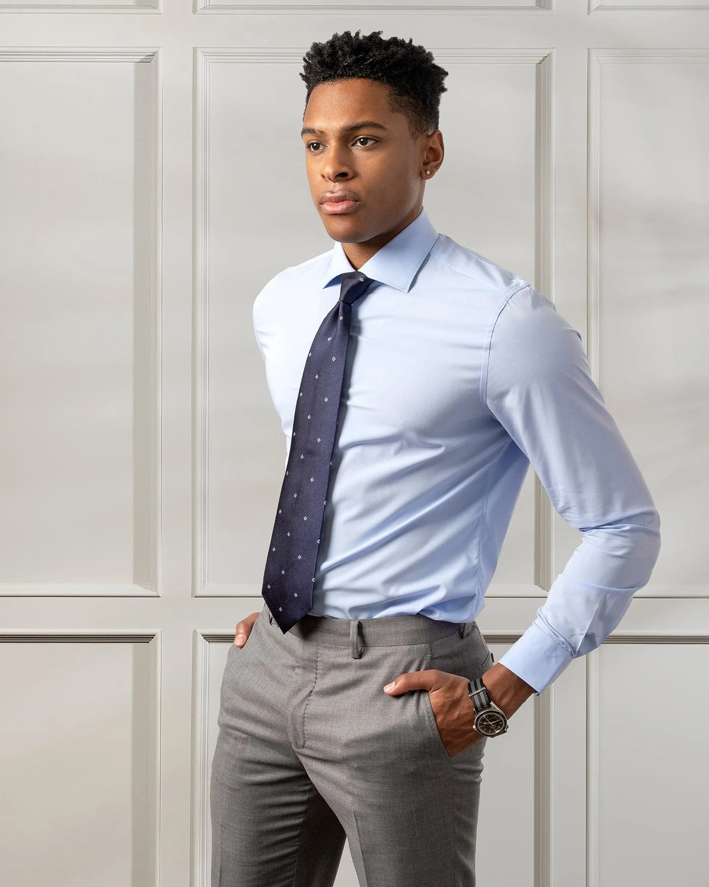 Angelo Bamboo Blue Shirt ORIGINAL SLIM/REG SIZING