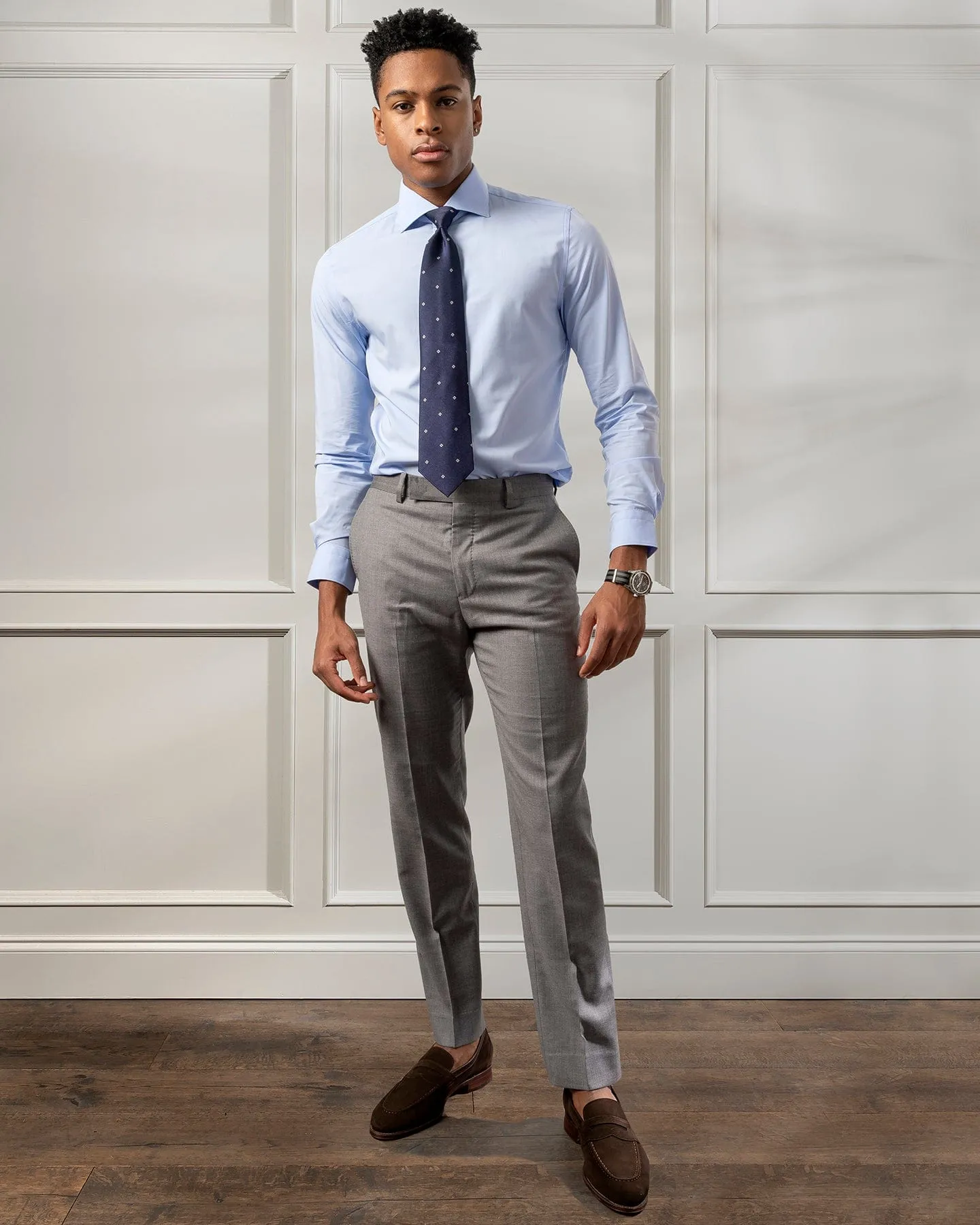 Angelo Bamboo Blue Shirt ORIGINAL SLIM/REG SIZING