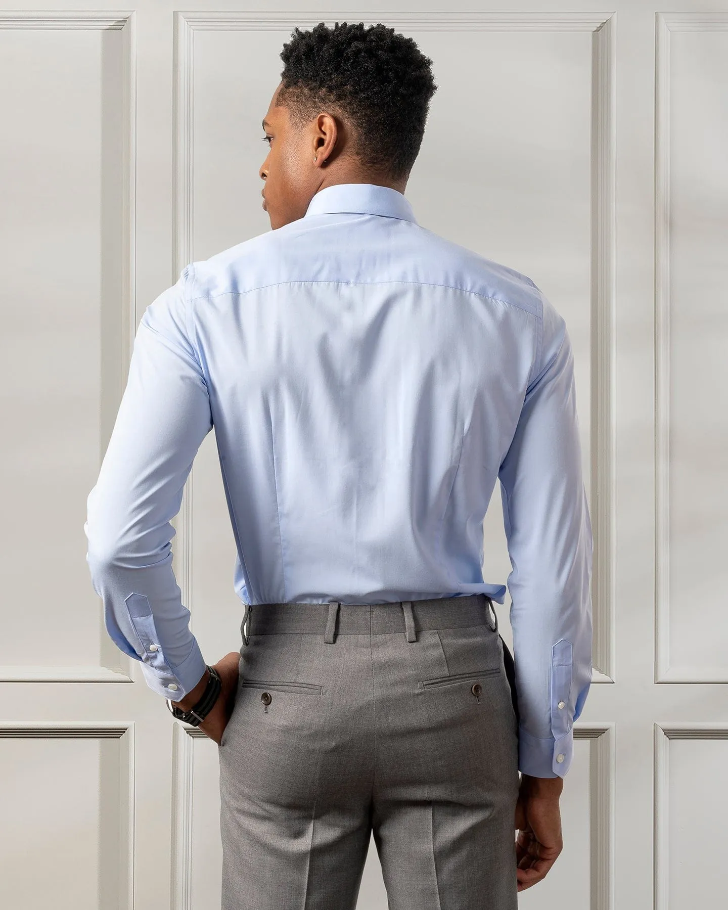 Angelo Bamboo Blue Shirt ORIGINAL SLIM/REG SIZING