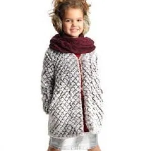 Appaman Faux Fur Long Coat Diamond Fur