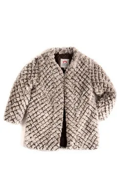 Appaman Faux Fur Long Coat Diamond Fur