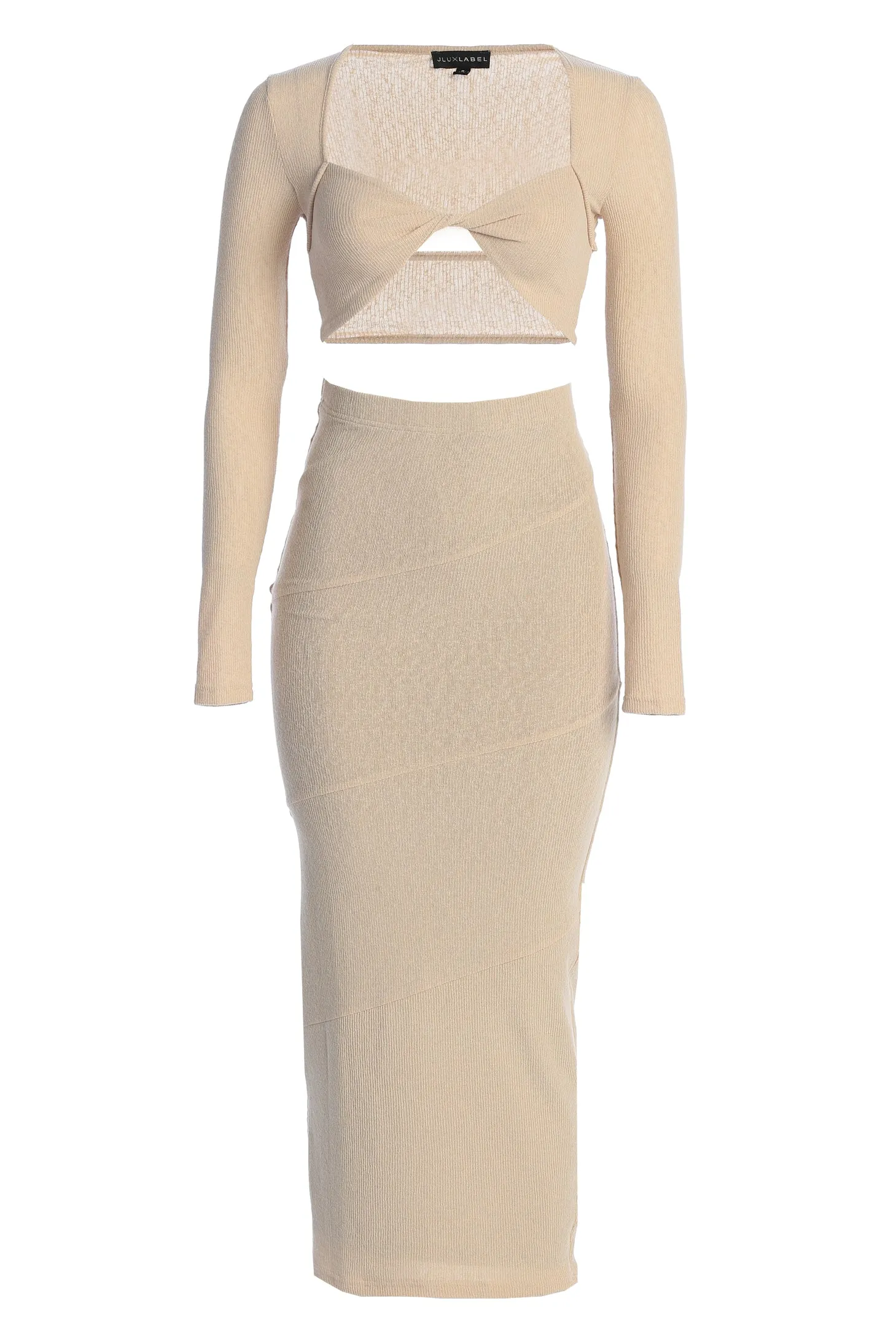 Beige All About You Skirt Set