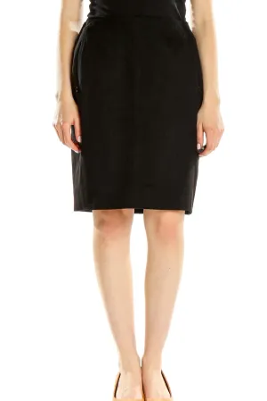 Black Pencil Skirt with Side Zipper