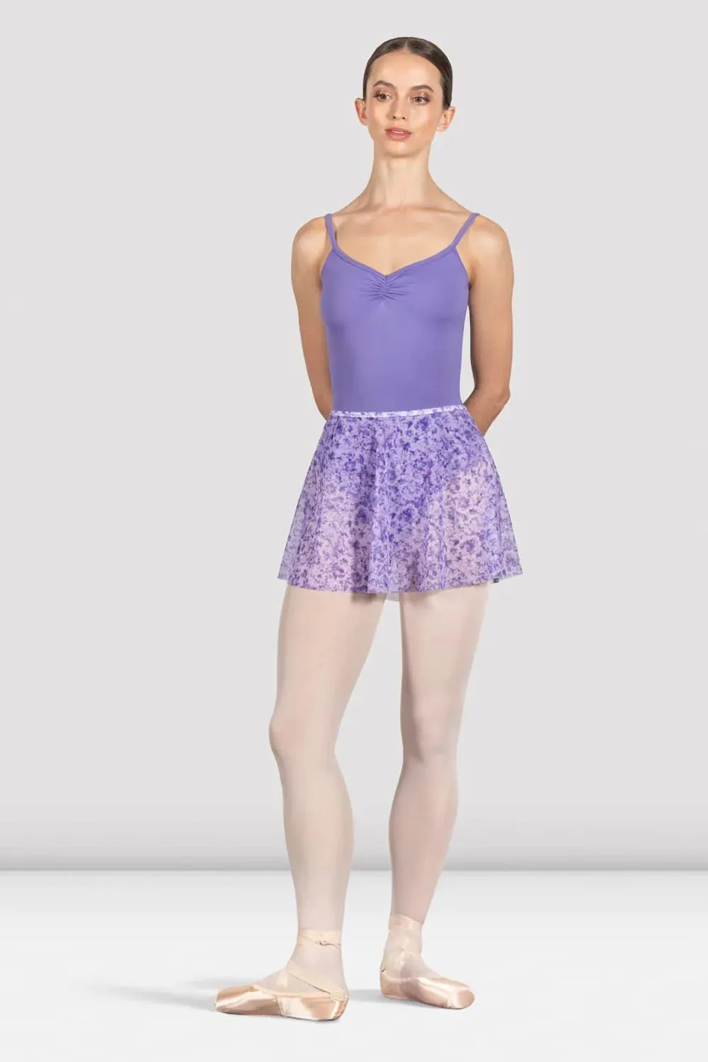 Bloch Floral Mesh Skirt - Lilac Haze