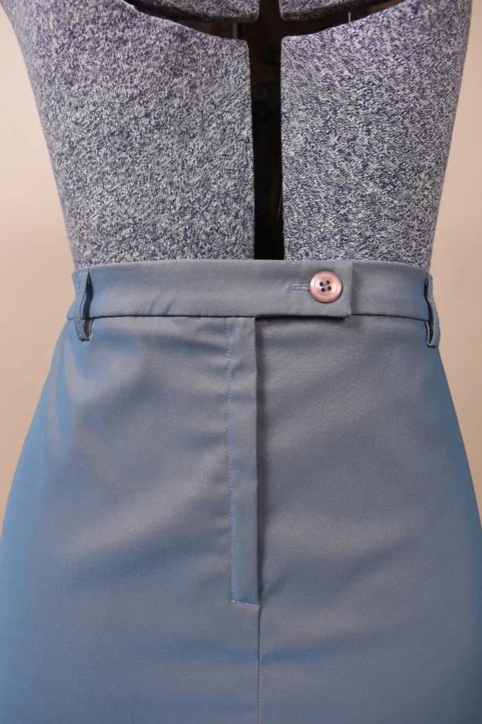 Blue Italian Pencil Skirt, by Stefanel, M