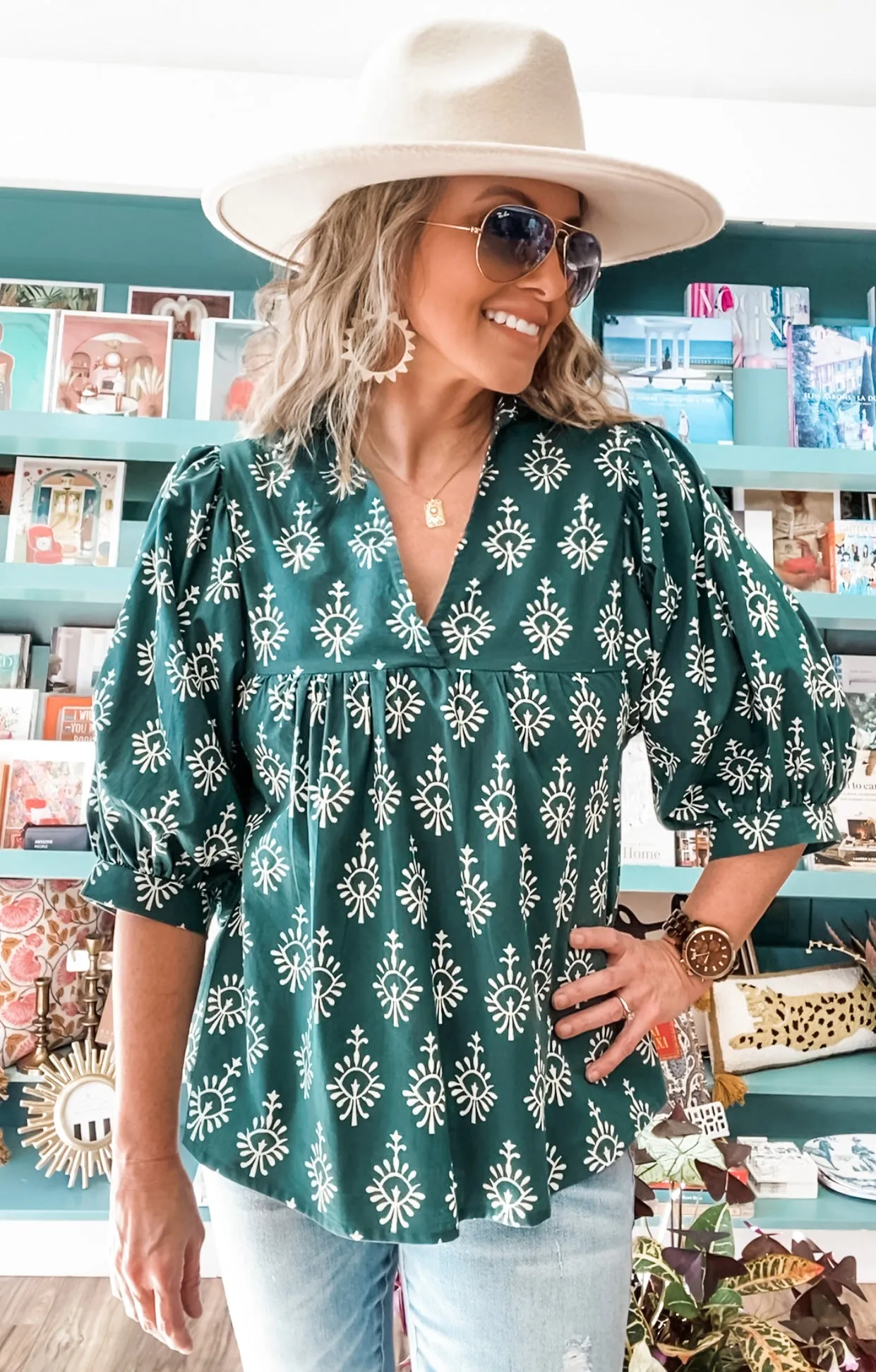 Bungalow Icon Top - Greenlee Print