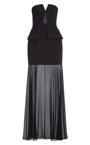 Caitlyn Strapless Embellished Bodice Dress