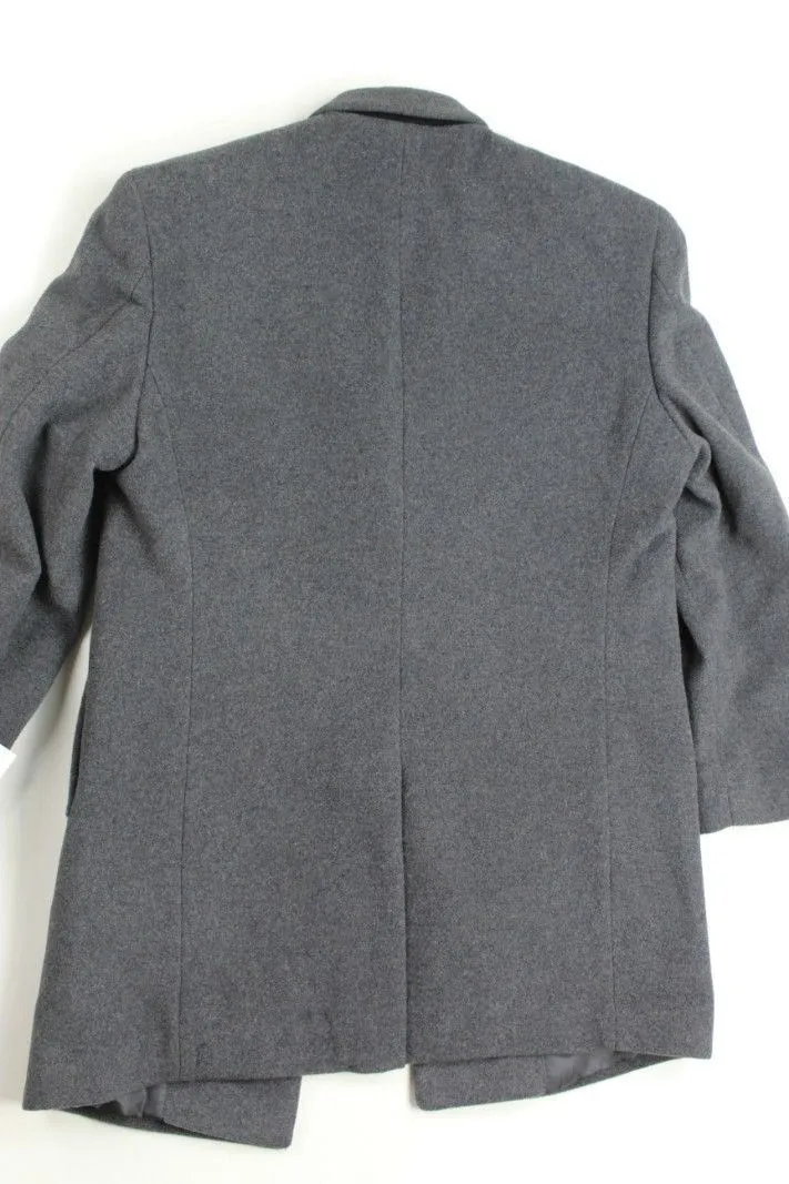 Calvin Klein Mens Slim fit Overcoat Coat 44 S Charcoal Grey Solid