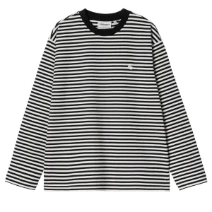Carhartt WIP  W' L/S Verner T-Shirt Damen Verner stripe, Black / Wax