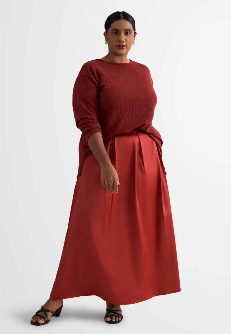 Carlita Elegant Party Satin Skirt