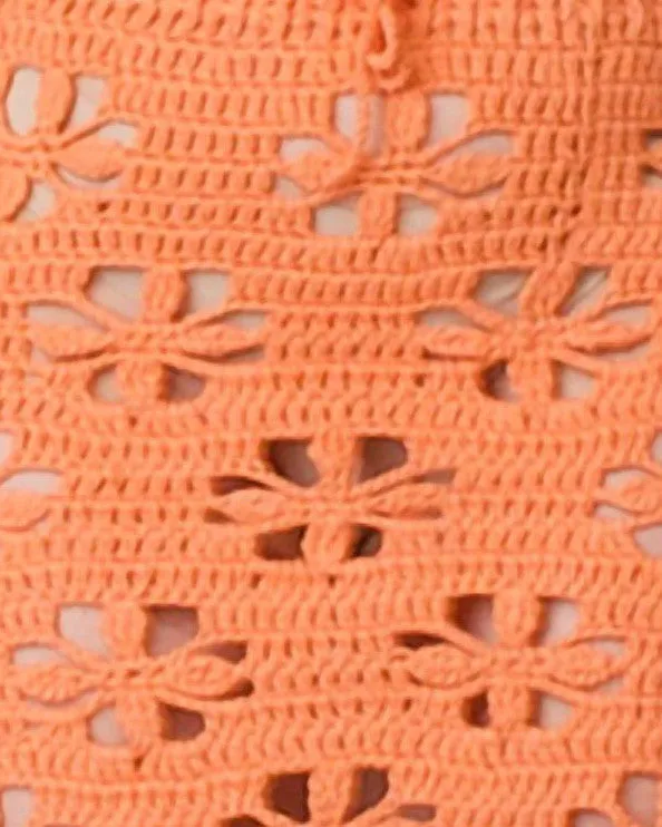 Cat Crochet Skirt in Orange | Orange