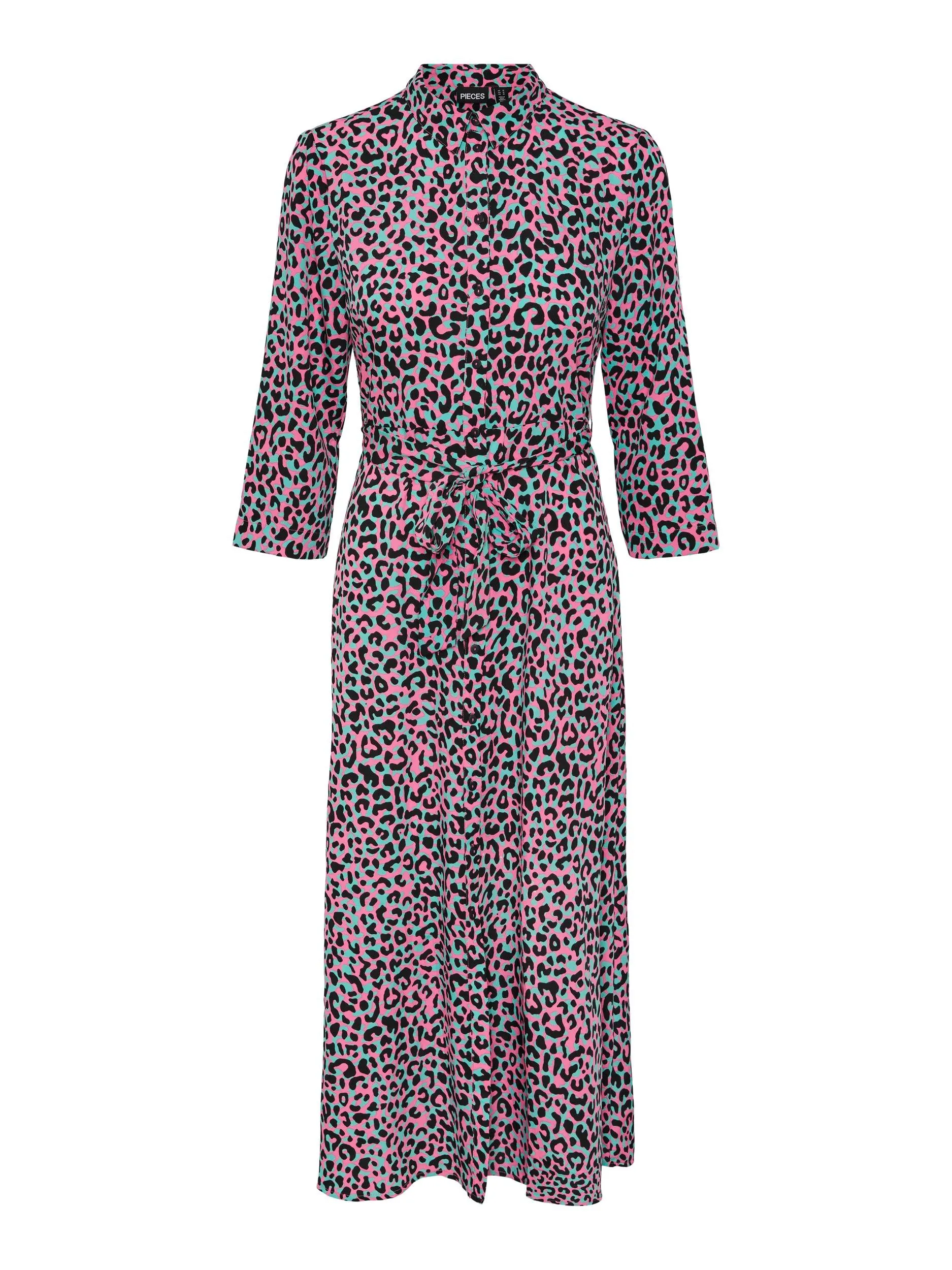 Caura Shirt Dress (Electric Green/Leo)
