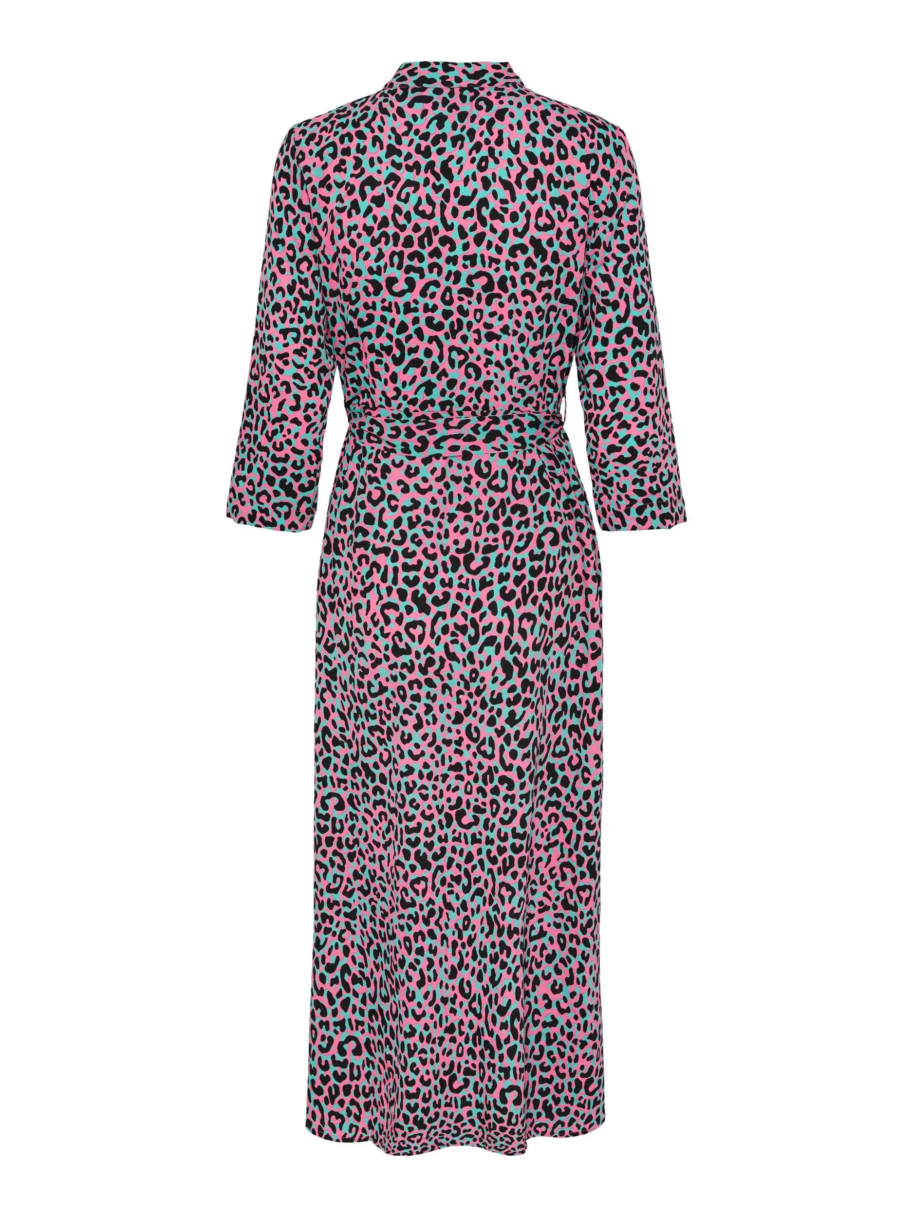 Caura Shirt Dress (Electric Green/Leo)
