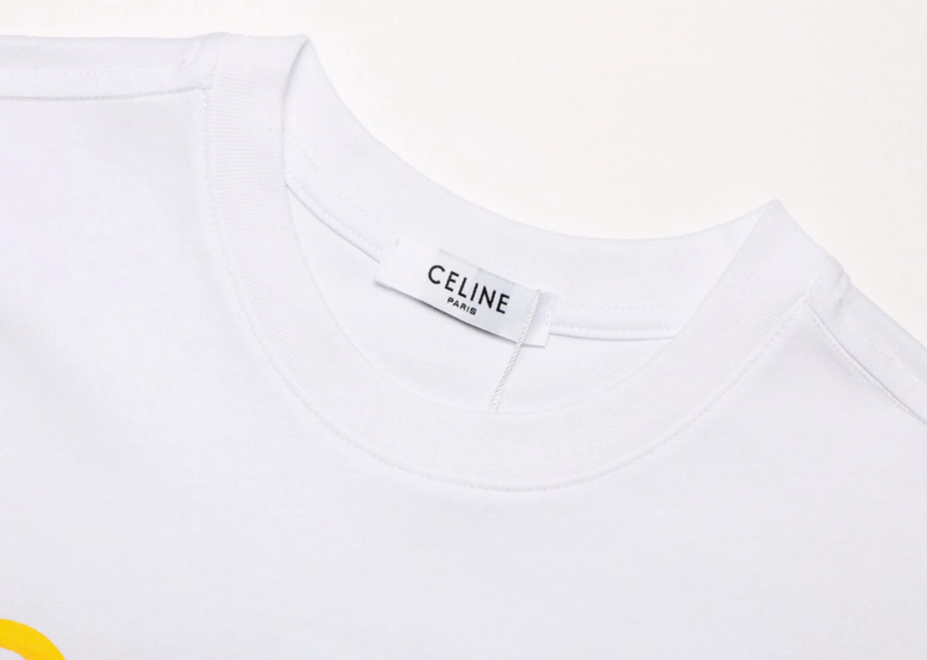 Celine - Printed Faded Logo Black/White T-Shirt