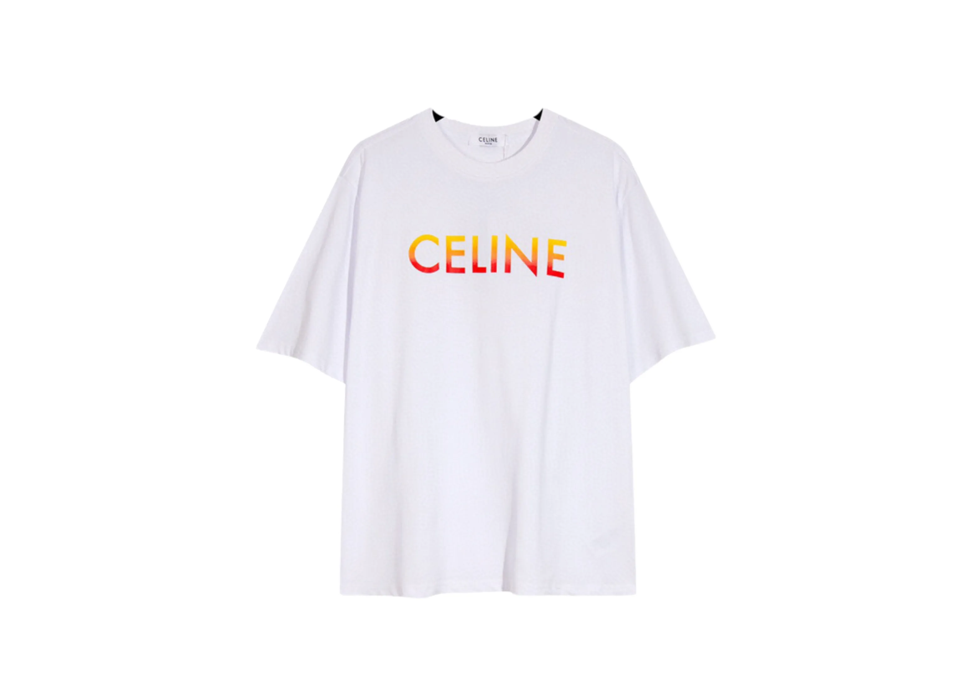 Celine - Printed Faded Logo Black/White T-Shirt