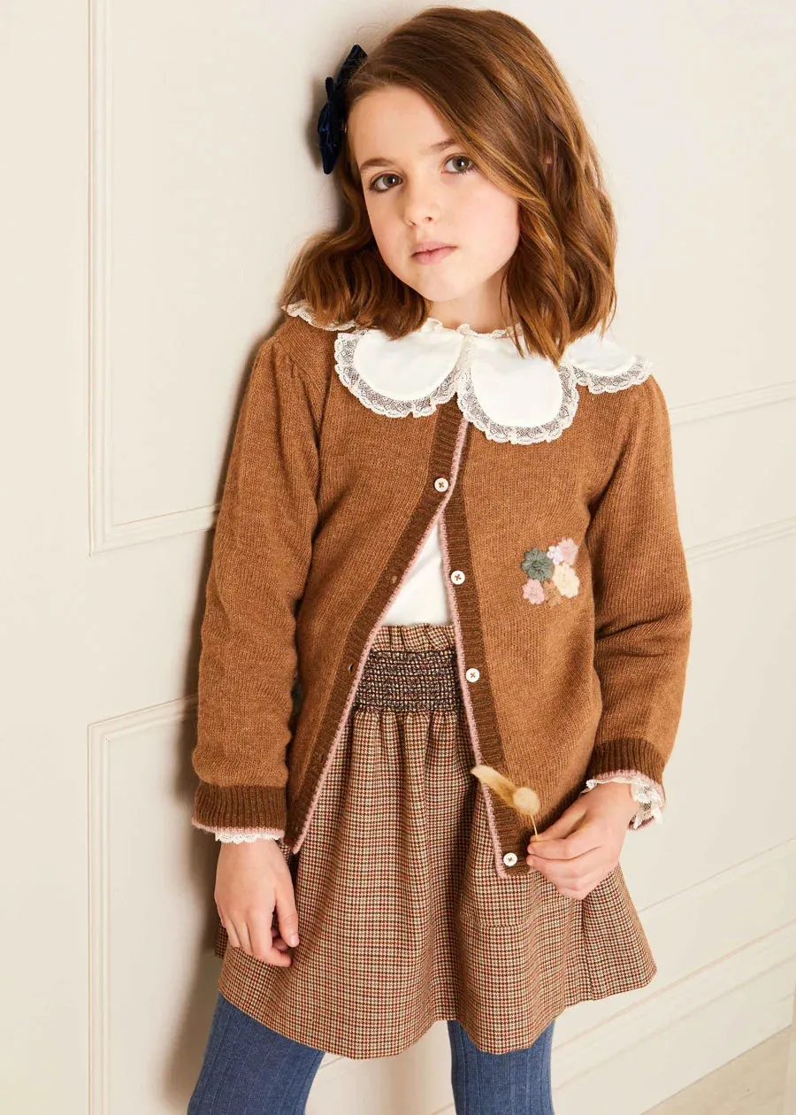 Chester Puppytooth Skirt in Caramel (4-10yrs)