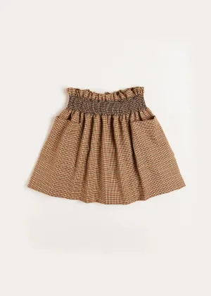 Chester Puppytooth Skirt in Caramel (4-10yrs)