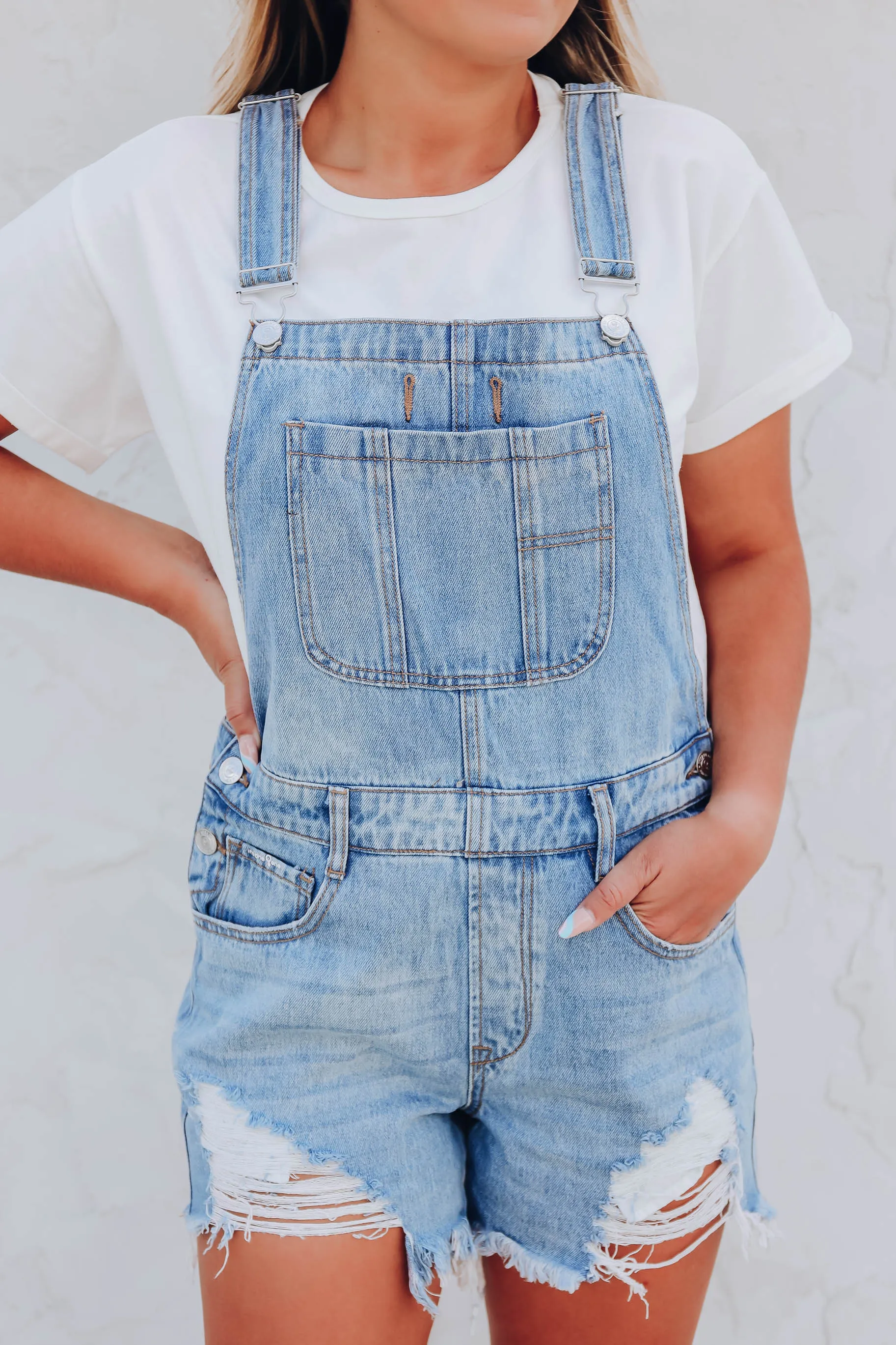 Churro Denim Overall Shorts