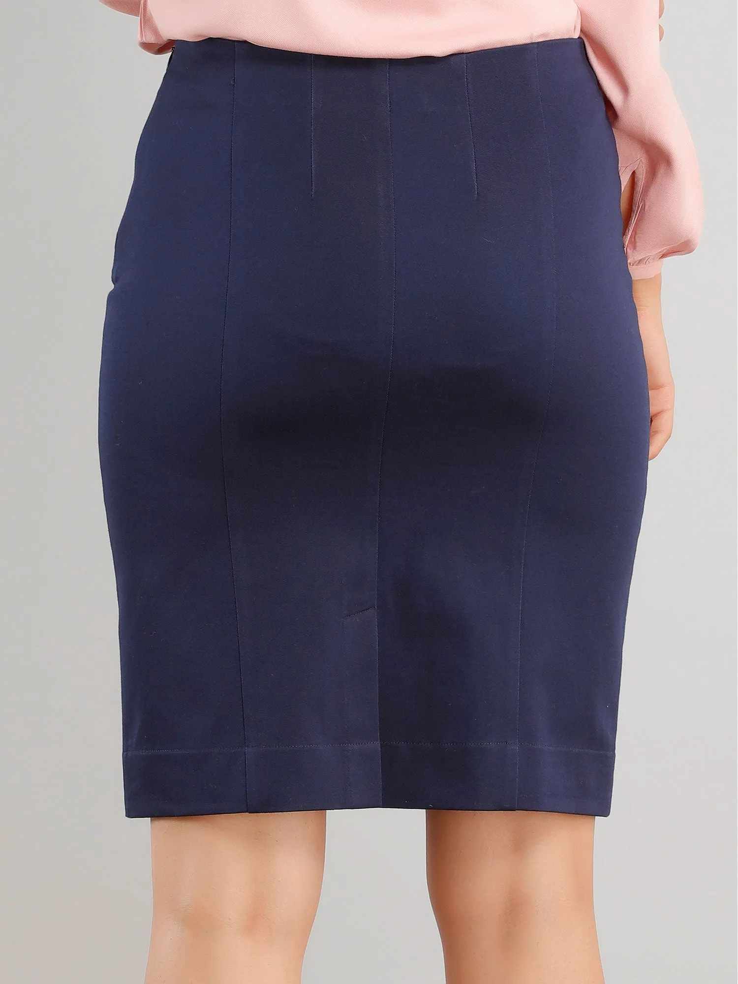 Classic Pencil Skirt - Blue
