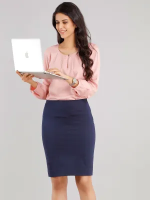 Classic Pencil Skirt - Blue