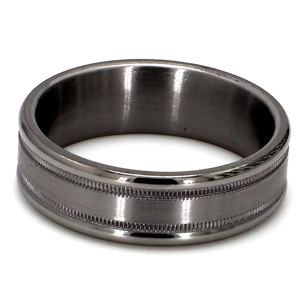 Comfort-Fit Plain Metal Band