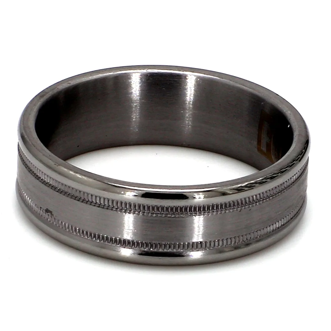 Comfort-Fit Plain Metal Band