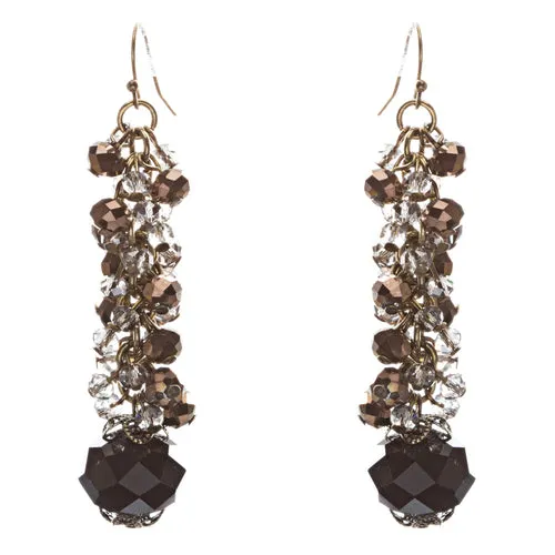 Contemporary Fashion Sophisticated Linear Long Drop Dangle Earrings E838 Black