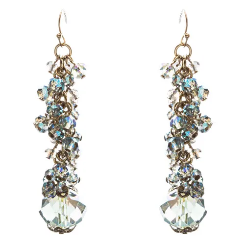 Contemporary Fashion Sophisticated Linear Long Drop Dangle Earrings E838 Blue