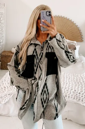 Cooper Aztec Shacket (Grey Multi)