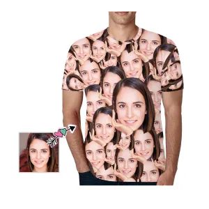 Custom Face Tee Seamless Men's All Over Print T-shirt
