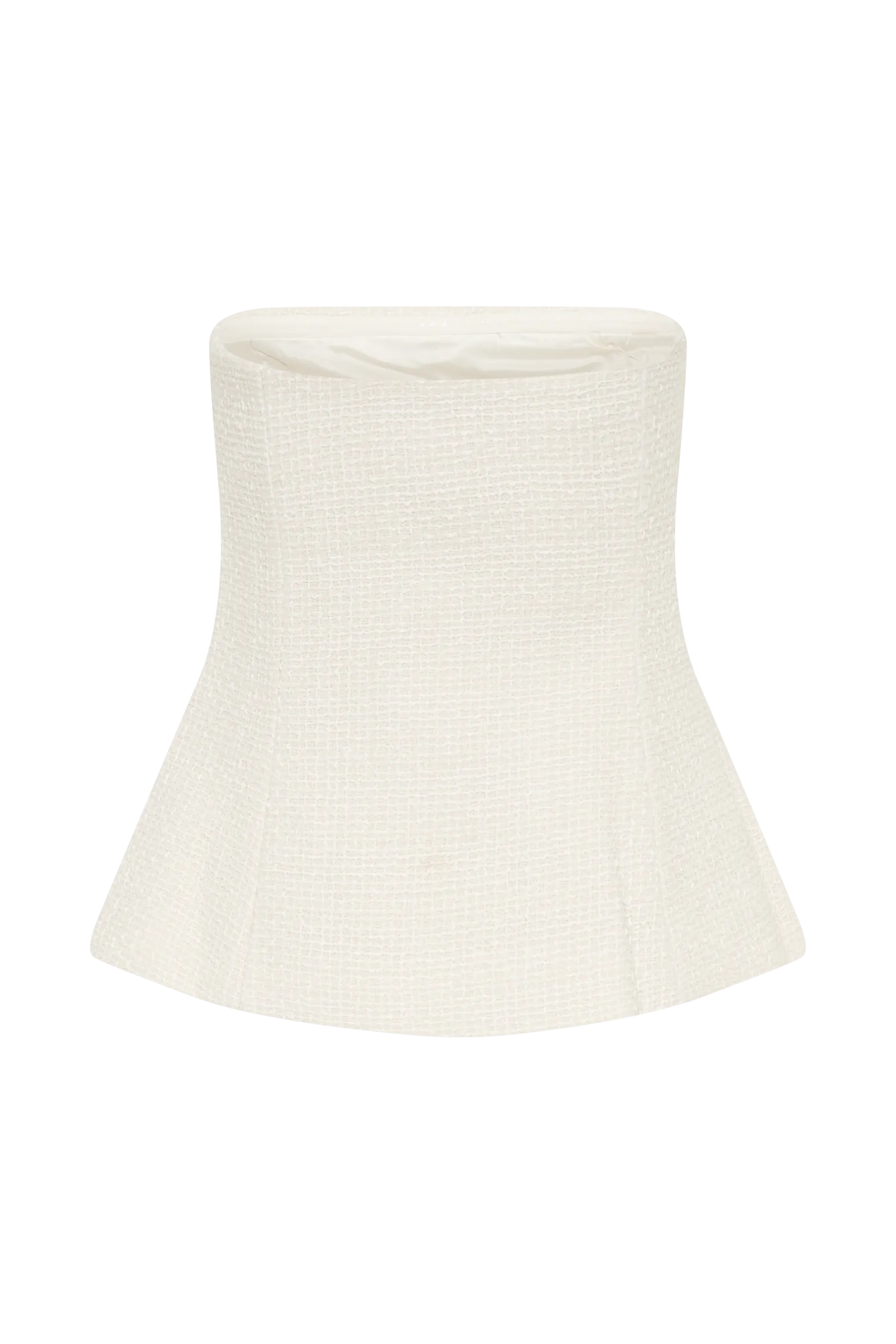 Cyrus Strapless Boucle Top - Ivory
