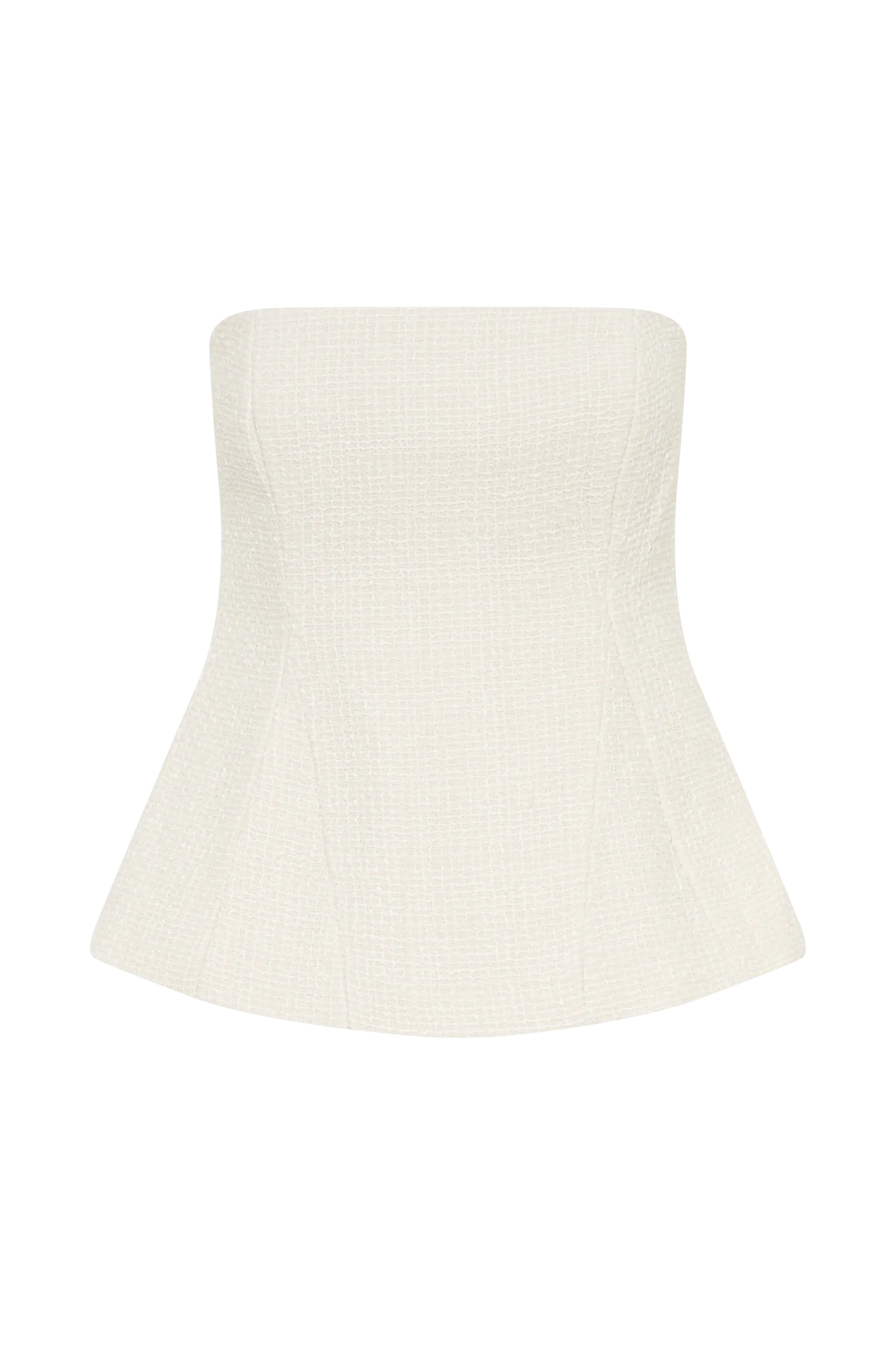 Cyrus Strapless Boucle Top - Ivory