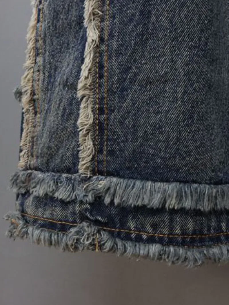 Denim Loose Thin High-Waist Overalls