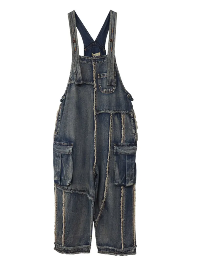 Denim Loose Thin High-Waist Overalls