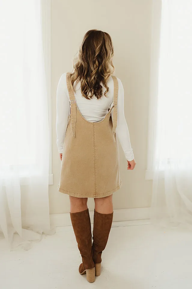 Denim Overall Mini Dress