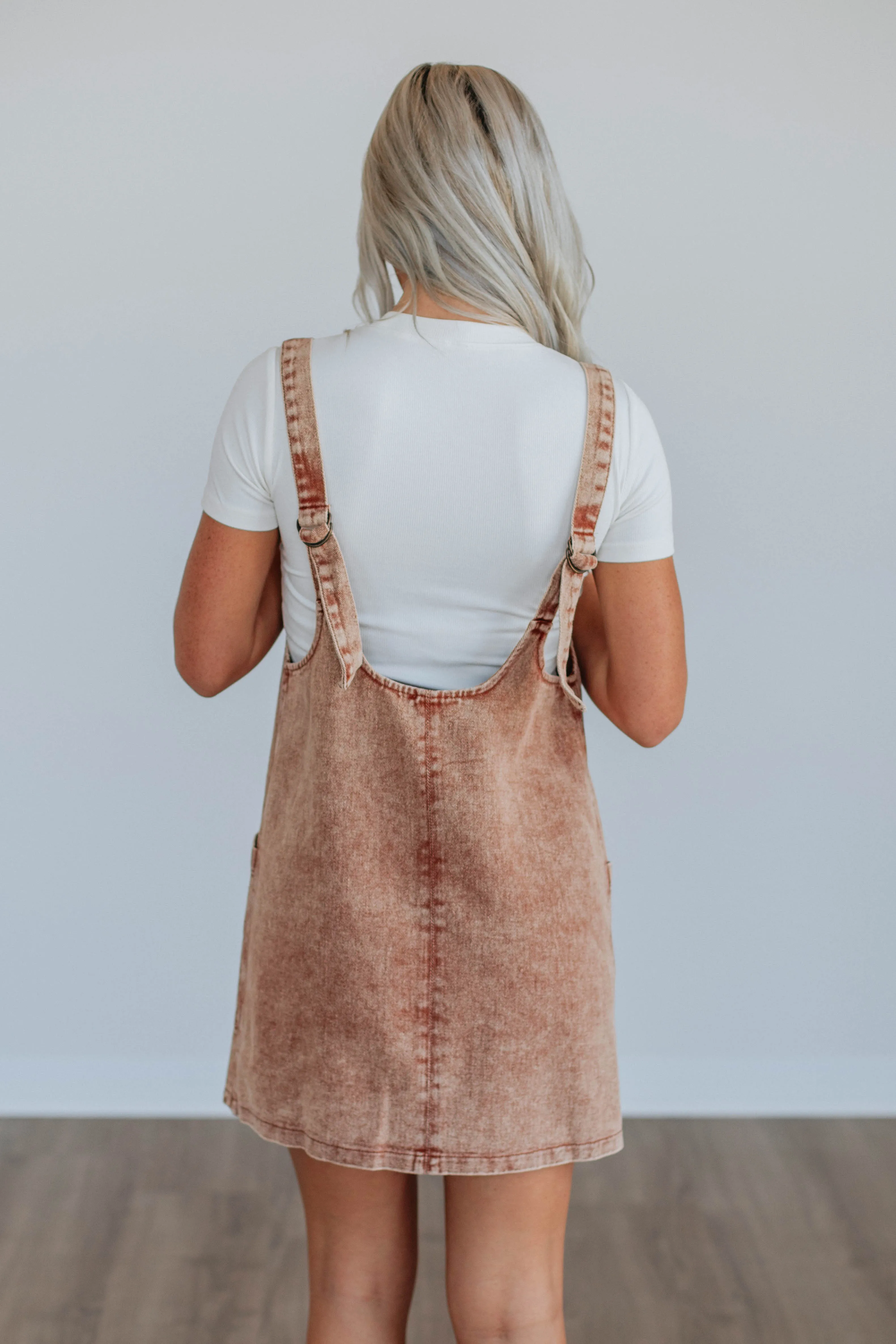 Derrica Overall Dress - Clay