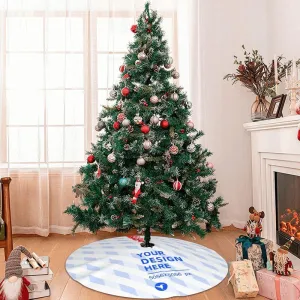 Elegant Glossy Christmas Tree mat with Plush Backing