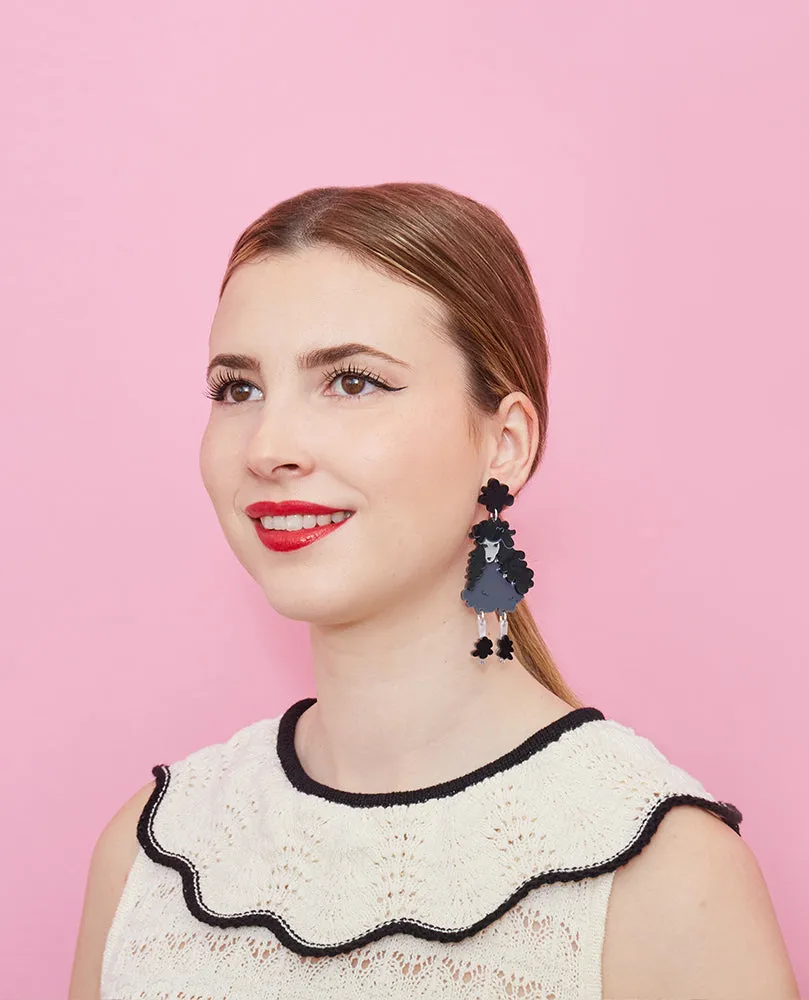 Elegant Poodle Earrings