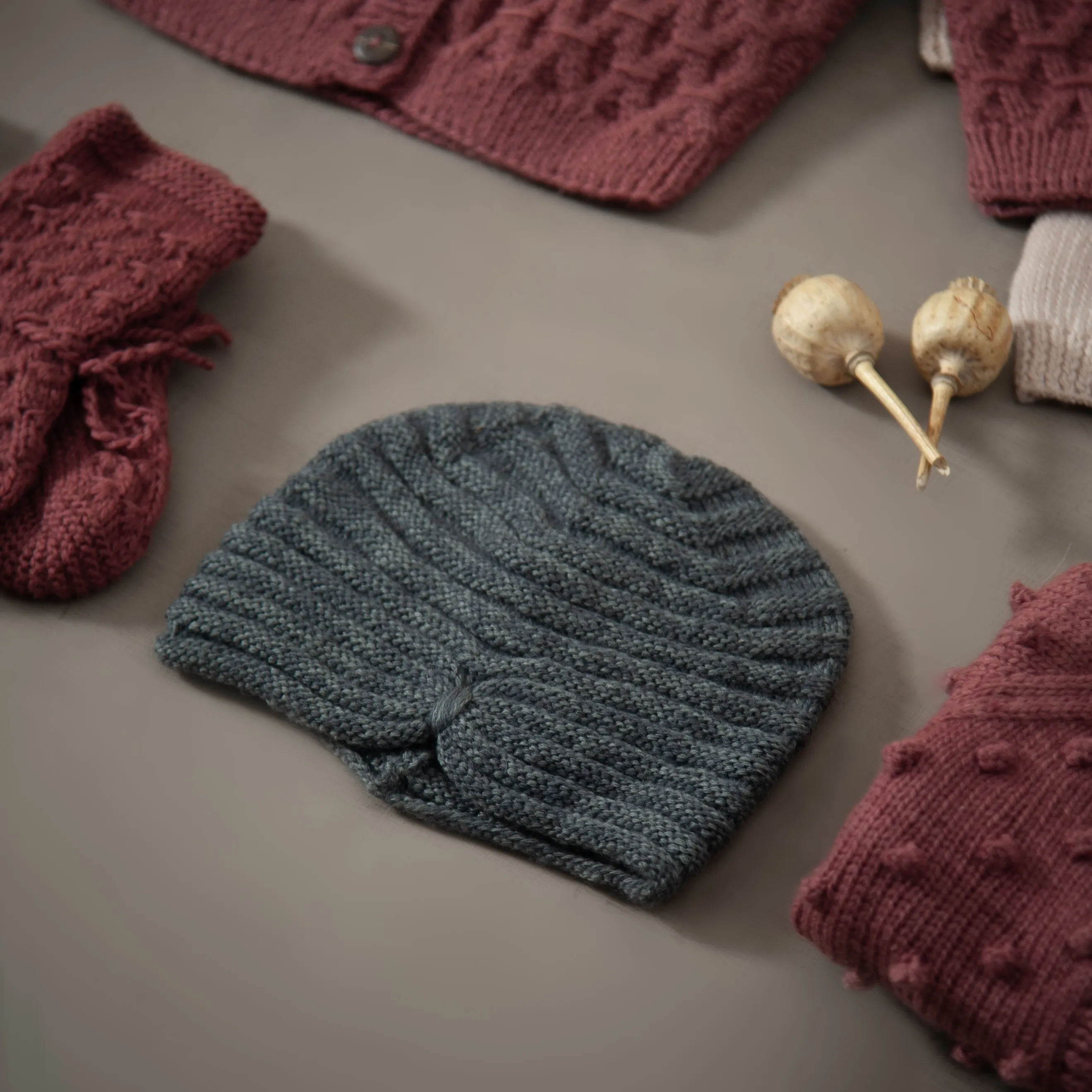 Ella hat Dark - Grey melange