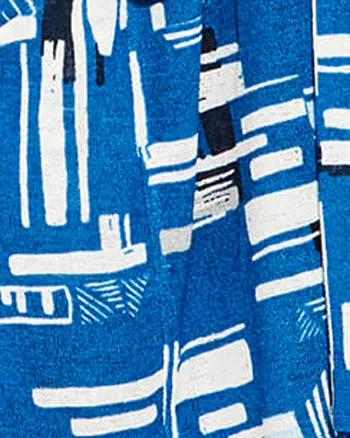 Everly Tunic Pocket | Azure Blue / White