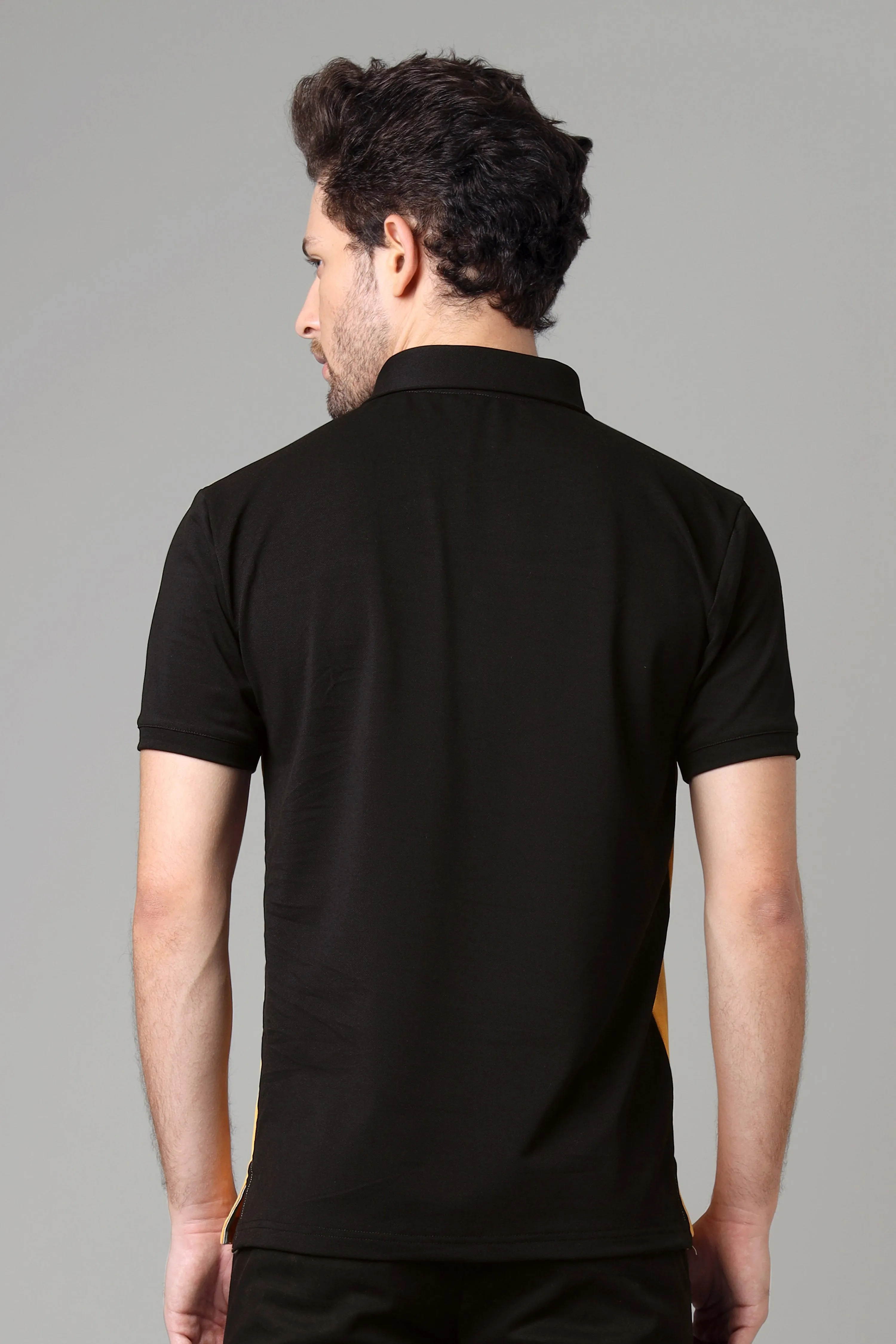 Exclusive Golden Yellow Smart Polo T-Shirt For Men