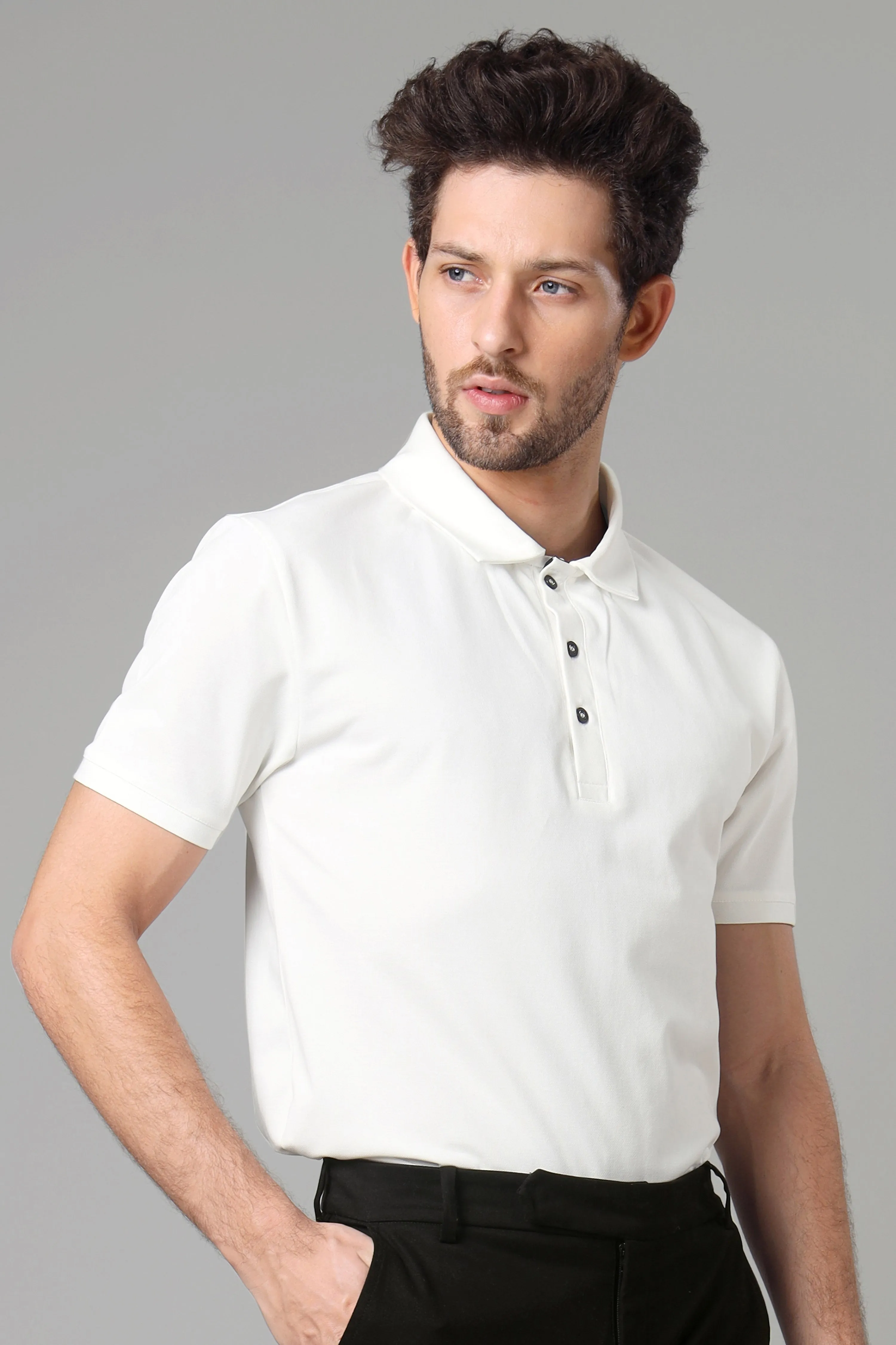 Exclusive White Polo T-Shirt For Men