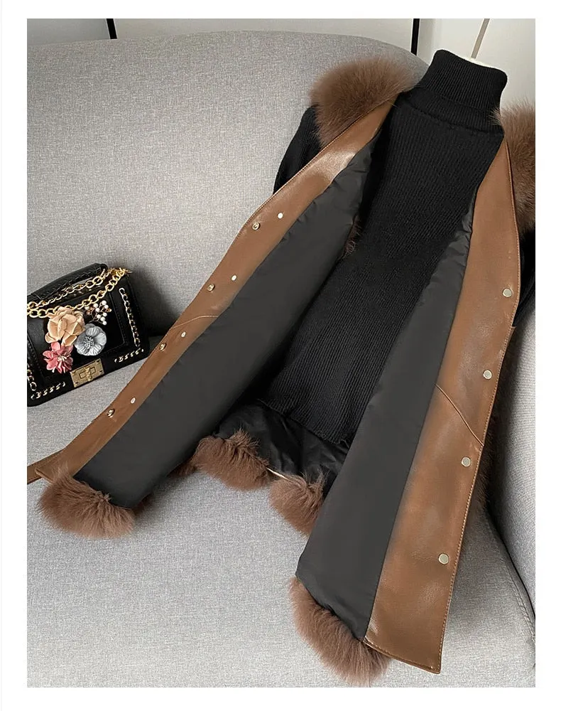 Fox Fur Vest Medium and Long Waistcoat Coat