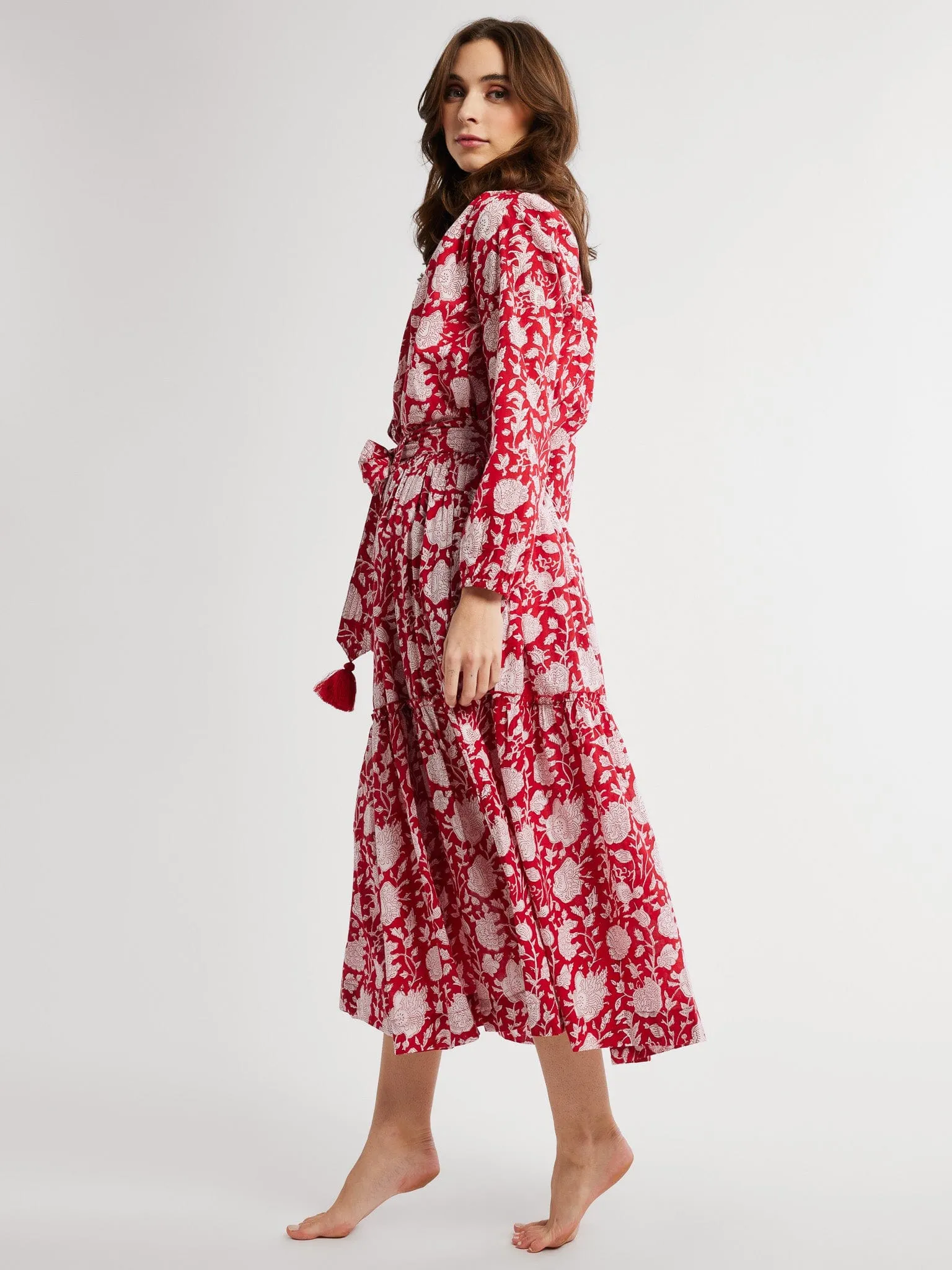Françoise Skirt in Red Zinnia
